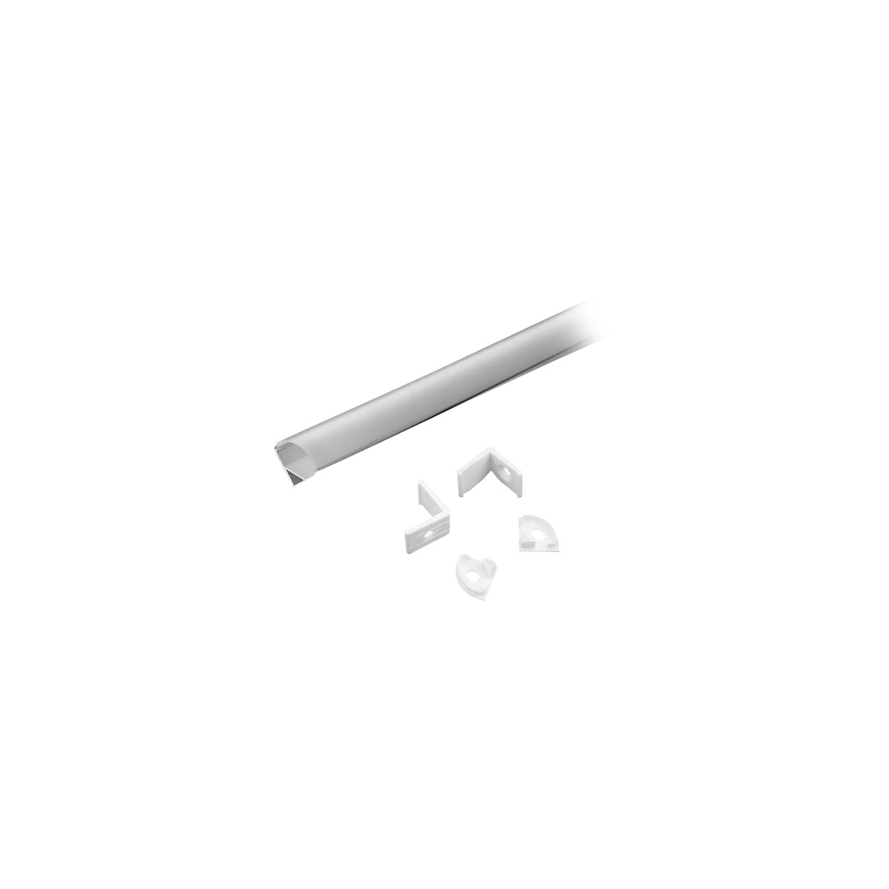 PROFIL ALUMINIU PENTRU BANDA LED 2M 15.8MM X 15.8MM ALB