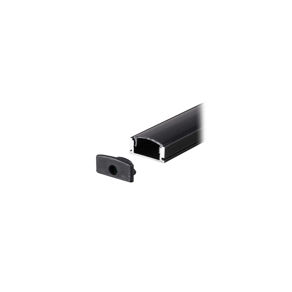 PROFIL ALUMINIU PENTRU BANDA LED 2M 17.4MM X 7MM NEGRU
