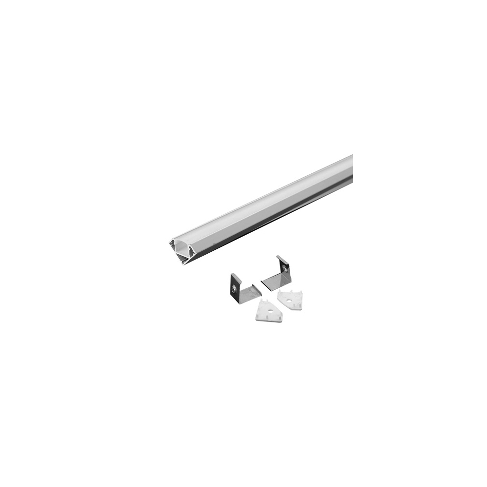PROFIL ALUMINIU PENTRU BANDA LED 2M 19MM X 19MM ALB