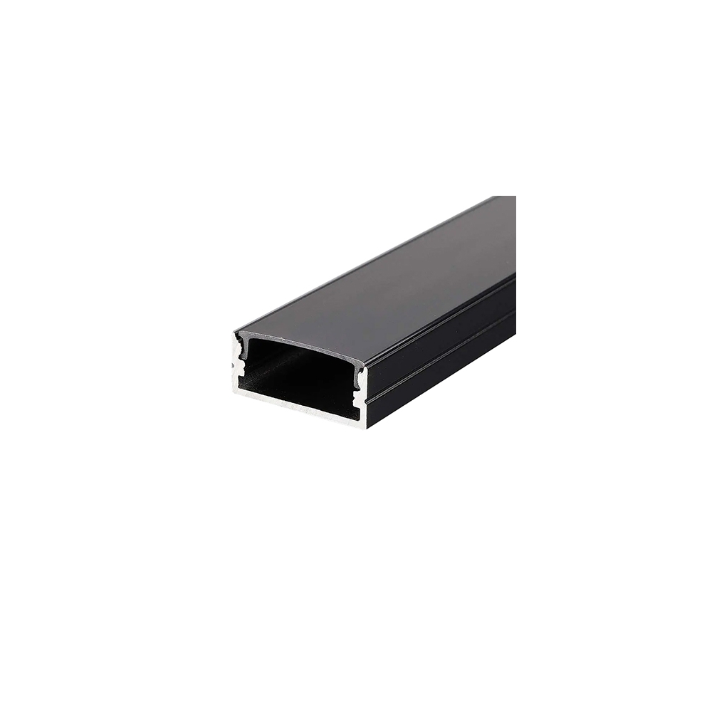 PROFIL ALUMINIU PENTRU BANDA LED 2M 23.5MM X 10MM - NEGRU