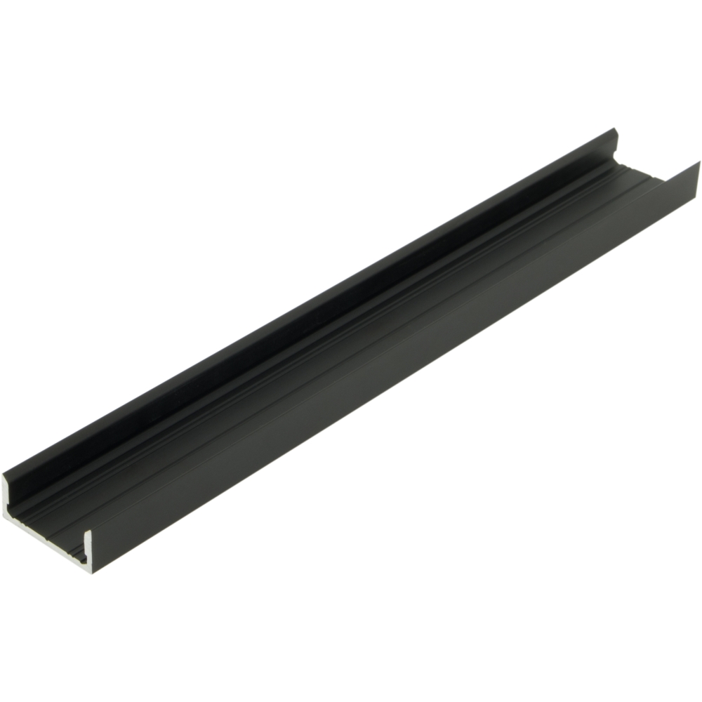 Profil din aluminiu LBF, L-2000mm W-19mm H-8mm negru