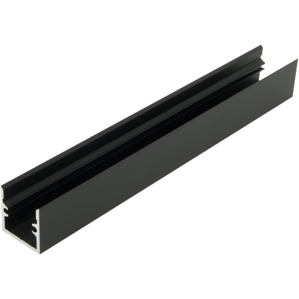 Profil din aluminiu LBR, L-2000mm W-19mm H-19mm negru