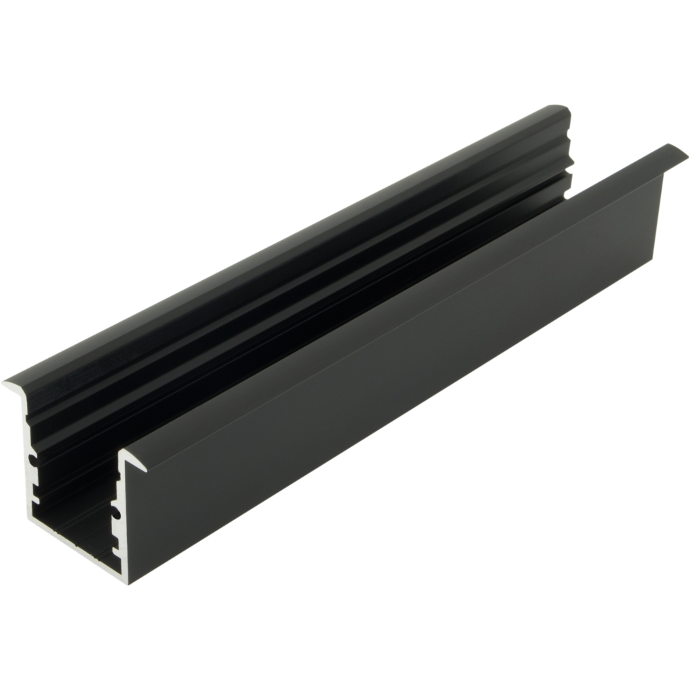 Profil din aluminiu TBI, L-2000mm L-25mm H-27mm negru