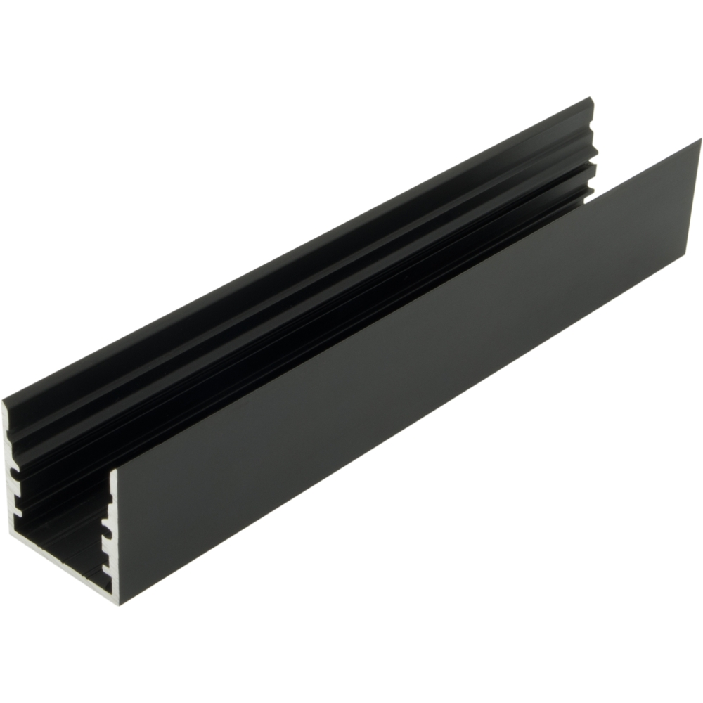 Profil din aluminiu TBR, L-2000mm L-25mm H-25mm negru