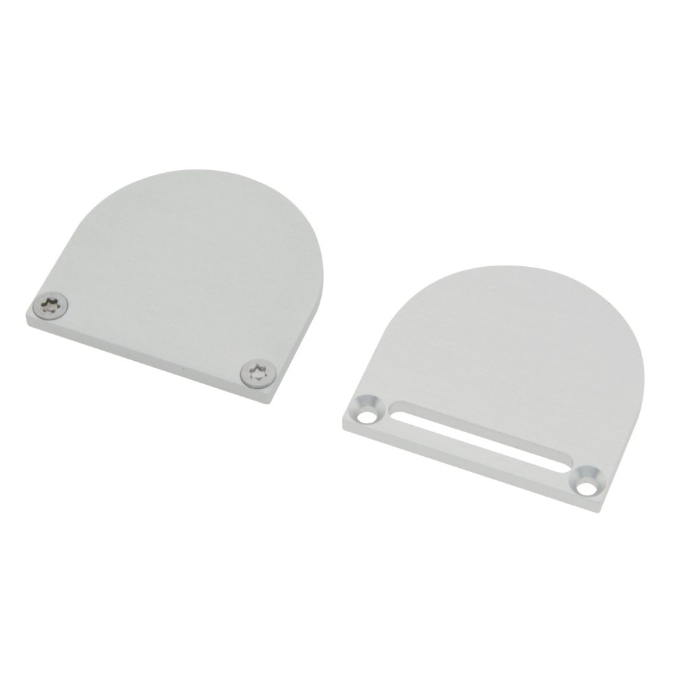 Profile end cap CLF round with longhole incl. Screws