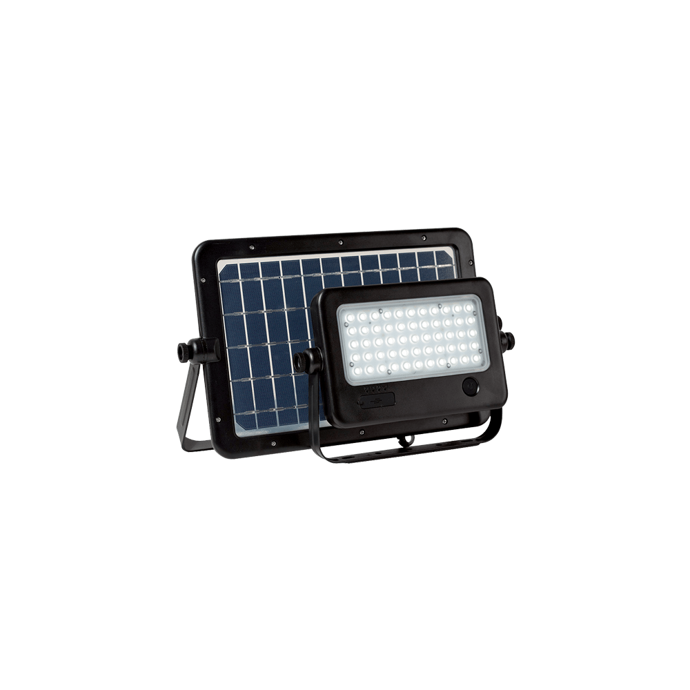 PROIECTOR LED SOLAR CU SENZOR+PANOU SOLAR PORTABIL 1100lm IP65