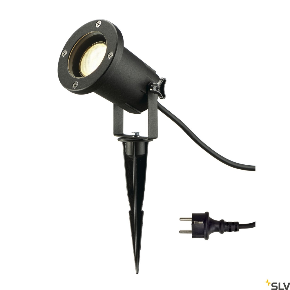Proiector NAUTILUS SPIKE XL GU10 max 11W cablu+stecher negru