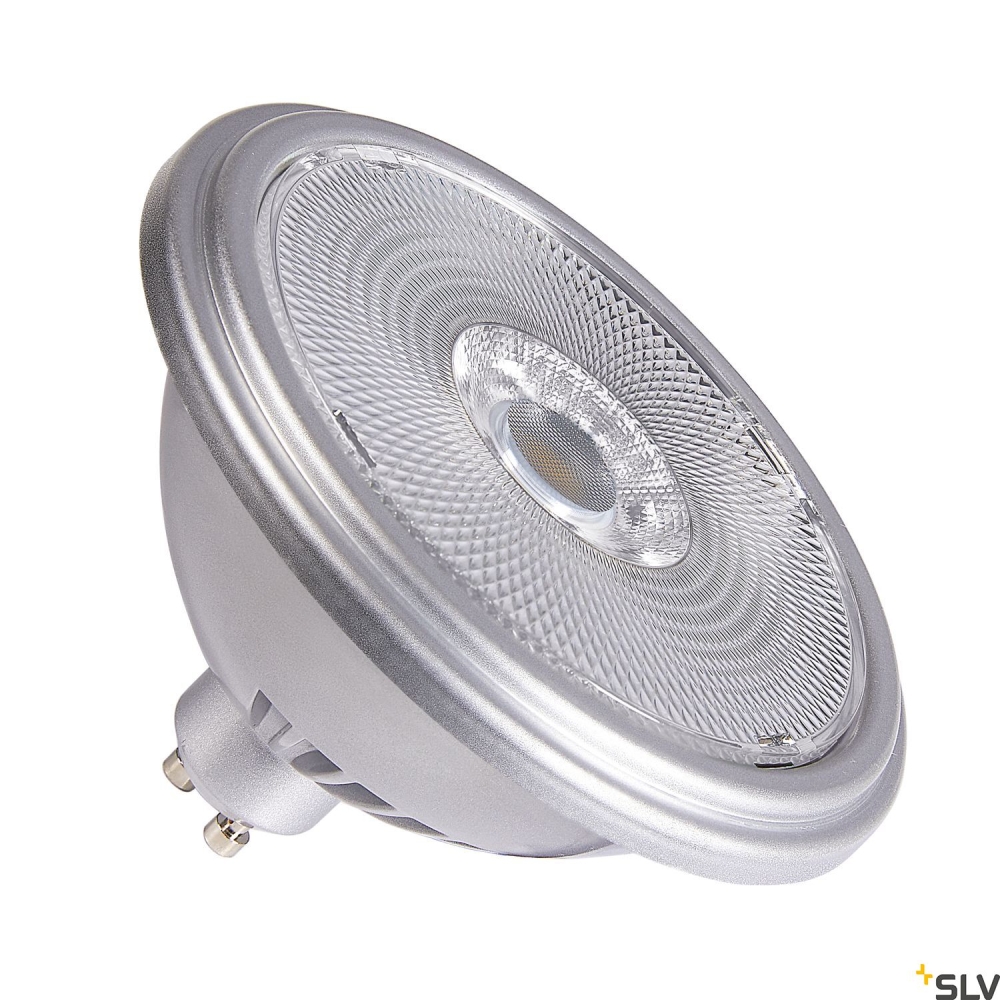 QPAR111 GU10, LED lamp argintiu 12,5W 3000K CRI90 30&deg;