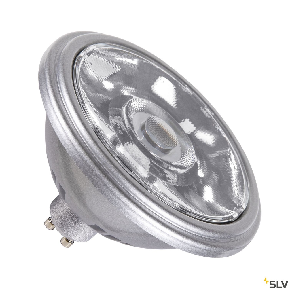 QPAR111 GU10, LED lamp argintiu 12,5W 4000K CRI90 10&deg;