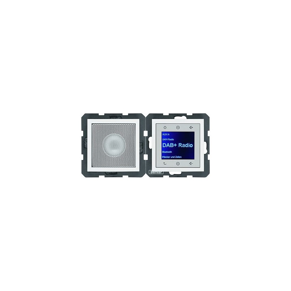 Radio Touch with loudspeaker, flush mount, polarwhite glossy