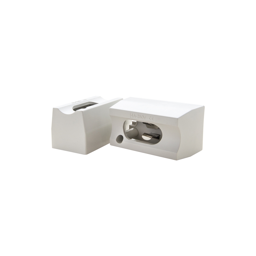 RAL1 Holder for socket S14s, for lamps with 1 socket, white