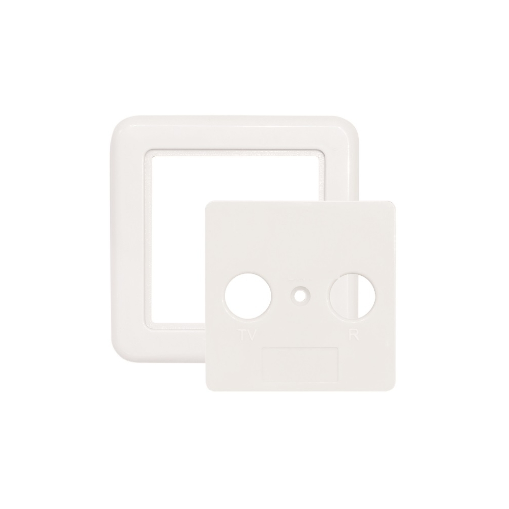 Ramă albă 2port.75x75mm pt.HSBKD2A/HSBKDDA,TZU 2-10