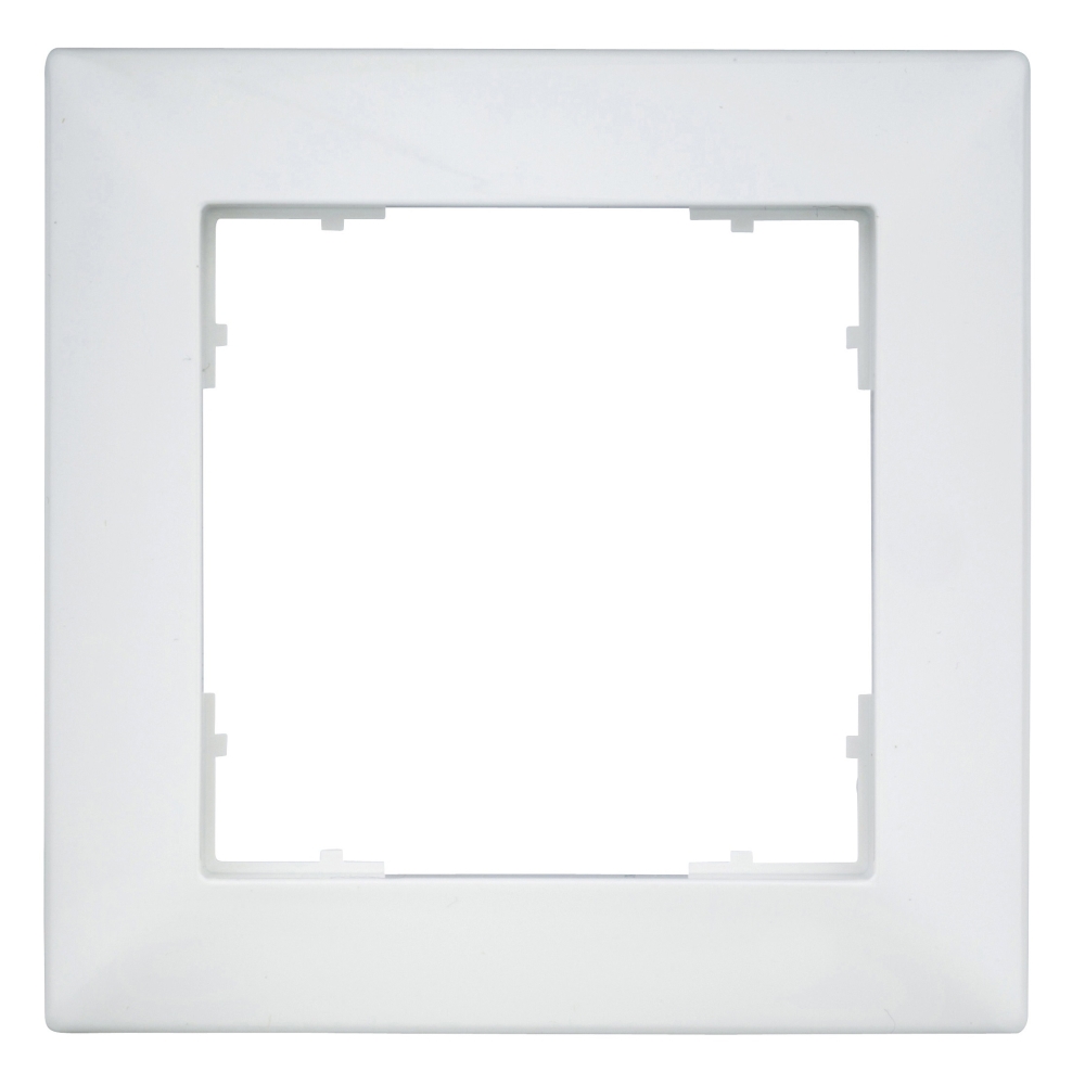 Ramă pentru 1 aparat cu dimensiuni de 55x55mm, albă