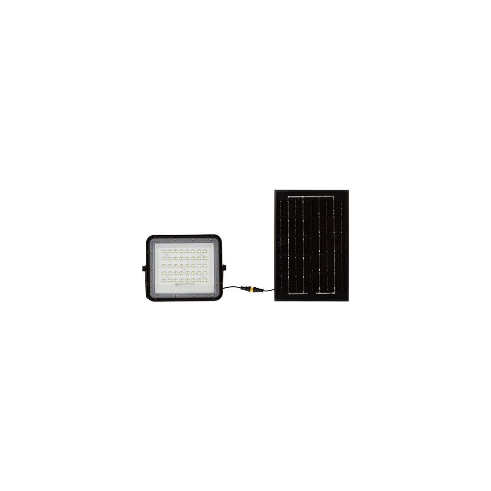 REFLECTOR CU INCARCARE SOLARA 6W 400LM 6400K - NEGRU