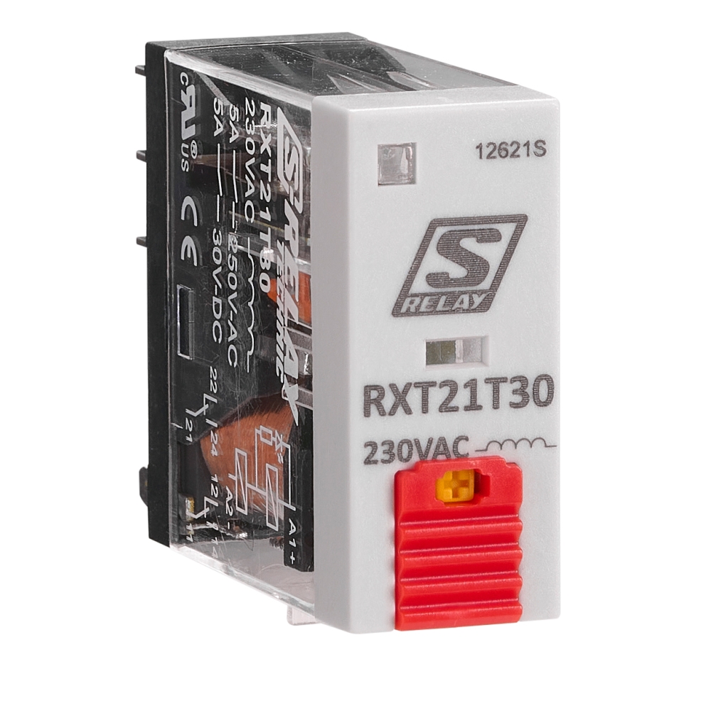 Releu industrial &icirc;ngust, 2CC, 230V c.a., 5A, LED