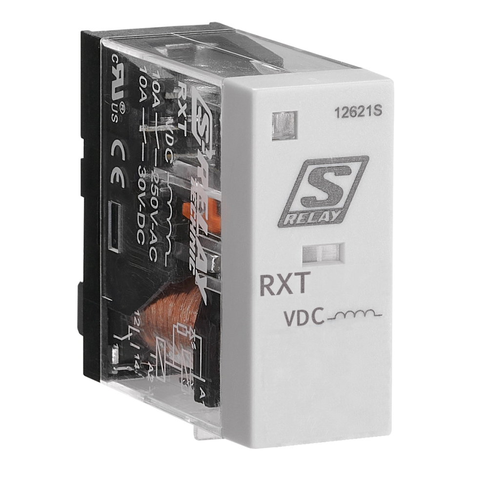 Releu industrial &icirc;ngust, 2CC, 24Vc.c., 5A, f glisier blocare