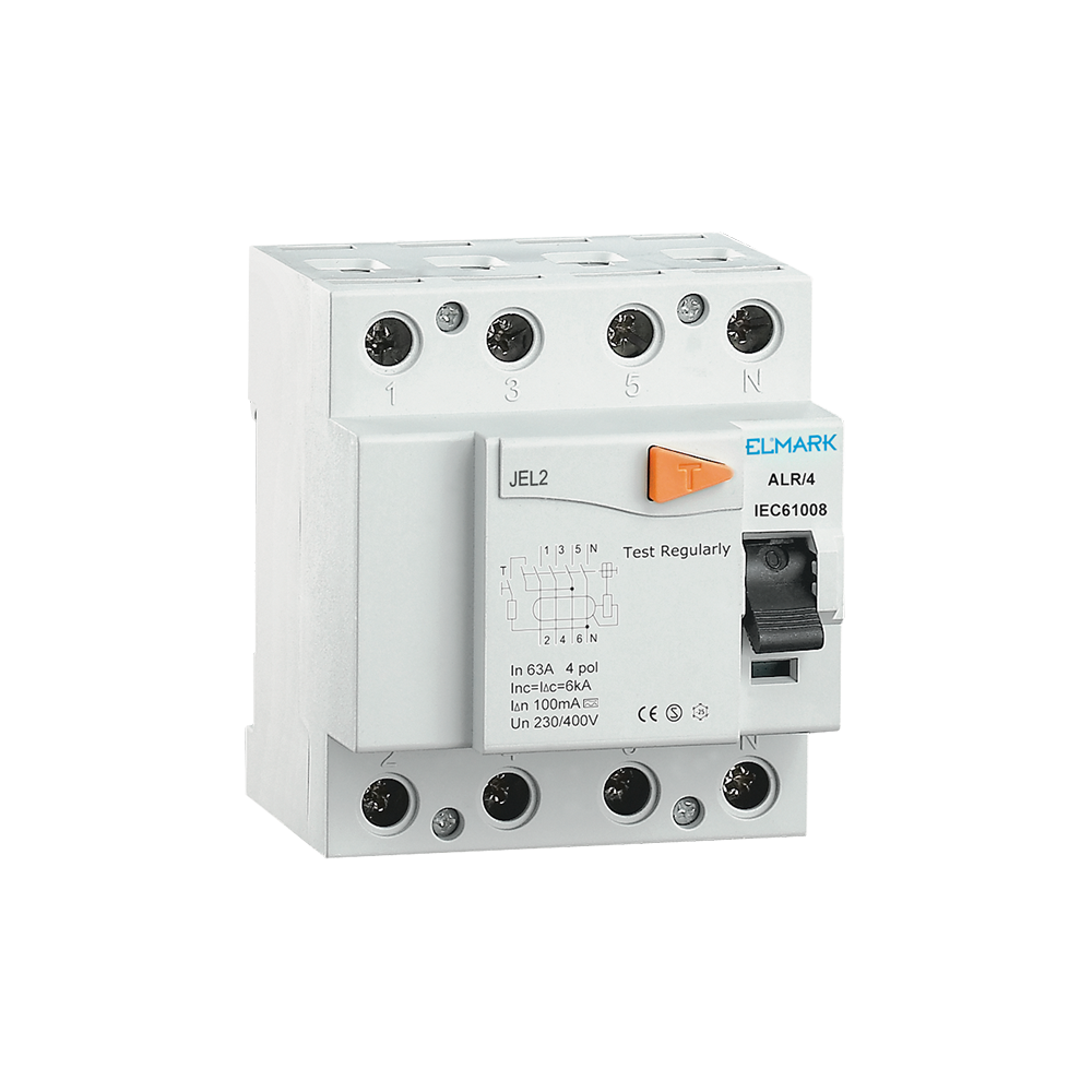 RESIDUAL CURRENT DEVICE JEL2 4,5kA  4P 20A/30mA