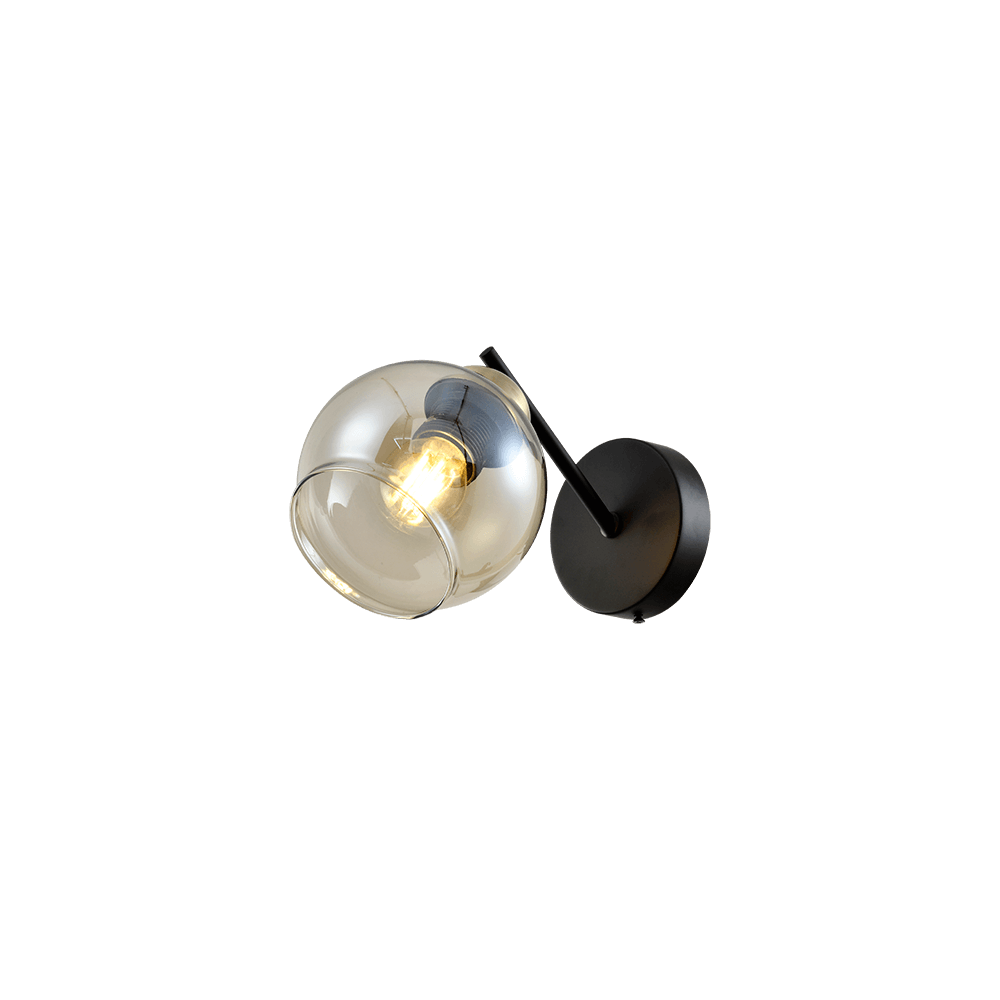 RICK APLICA DE PERETE 1XE27 MAT NEGRU/BRONZ