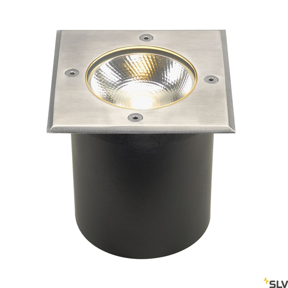 ROCCI incastrat podea, 6W, 3000K, IP67, patrat, Inox