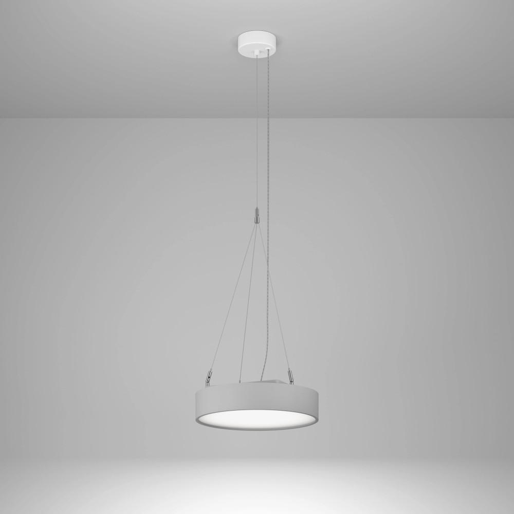 Round 90 PD DI 8,5W 1007lm 830 OP on/off argintiu &Oslash;-350