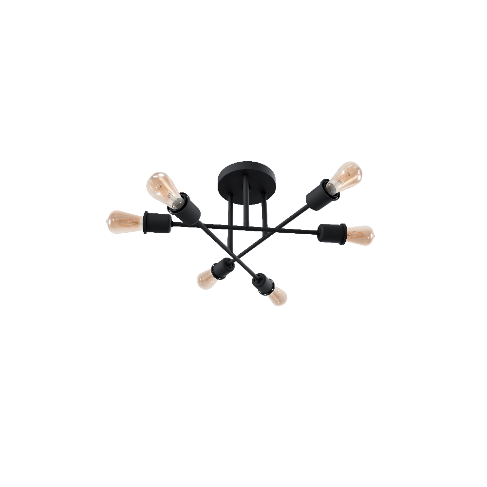 SALLY CANDELABRU 6XE27 NEGRU