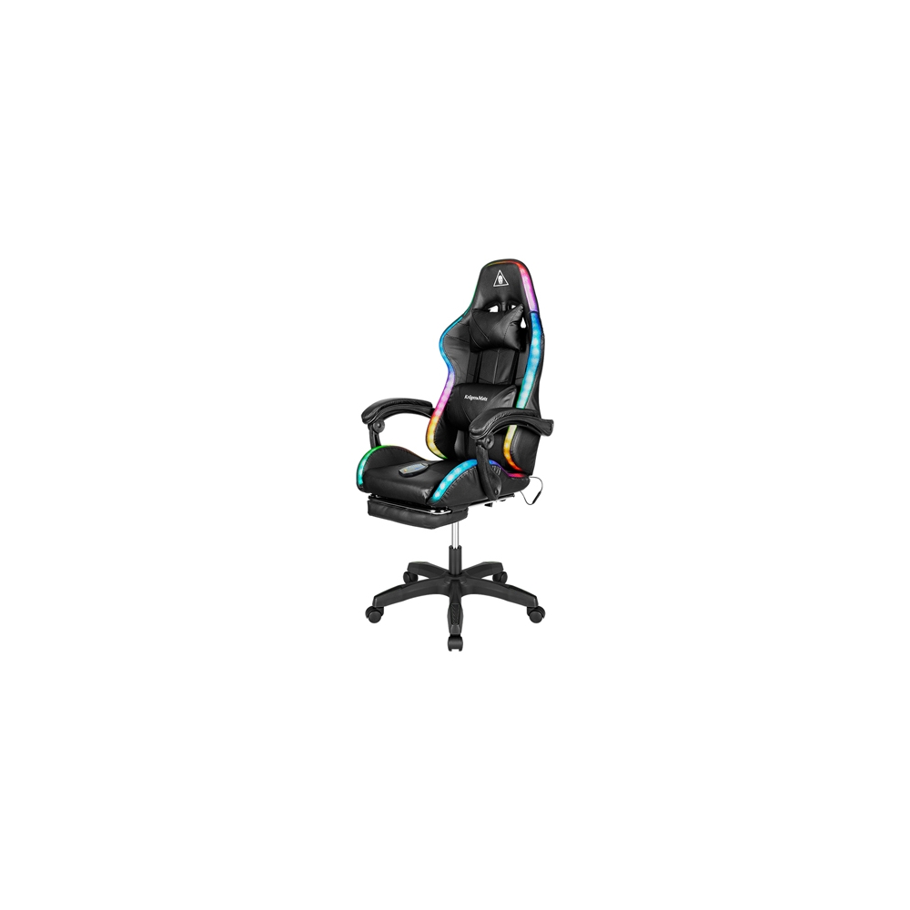 SCAUN GAMING GX-150 NEGRU LED MASAJ KRUGER&MATZ