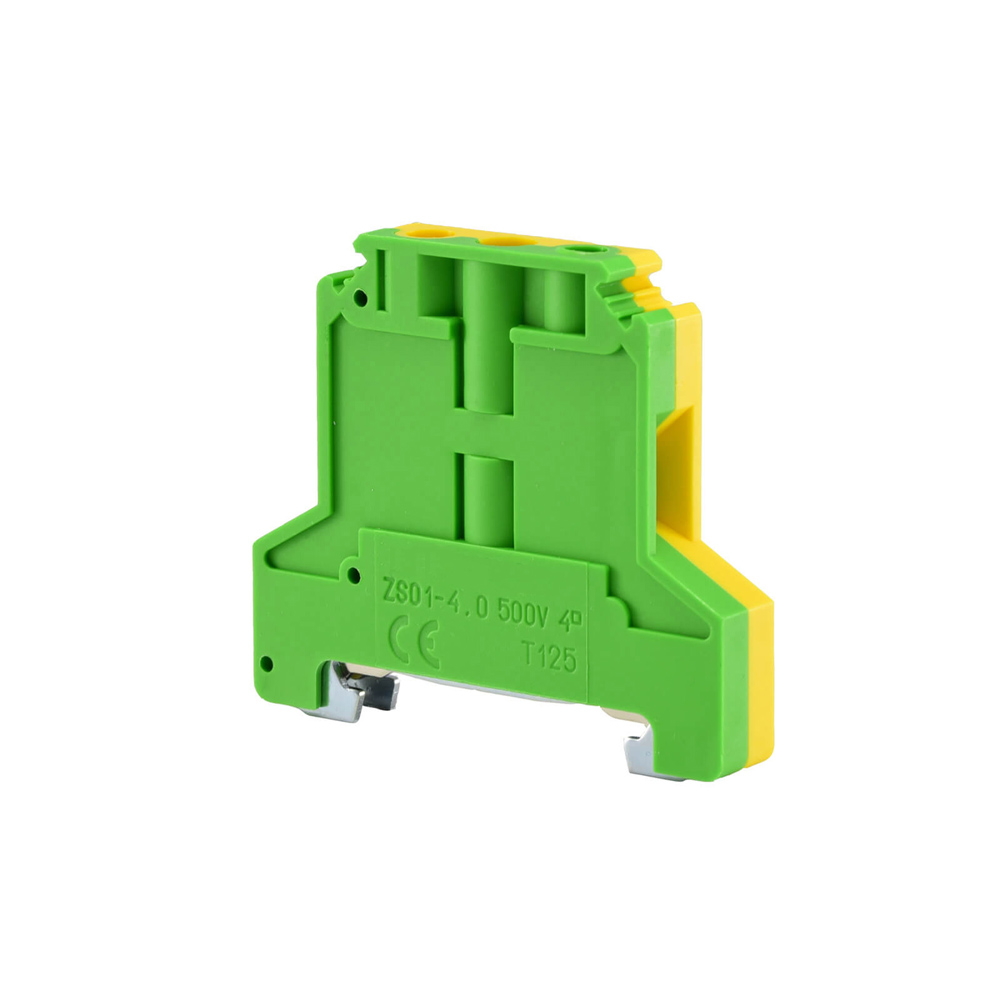 SCREW TERMINAL BLOCK 4MM2 HF PA66 UL94, Y/G