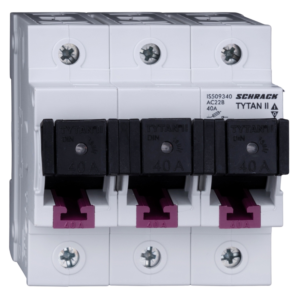 Separator modular pentru portfuzibile TYTAN, 3p 40A, complet