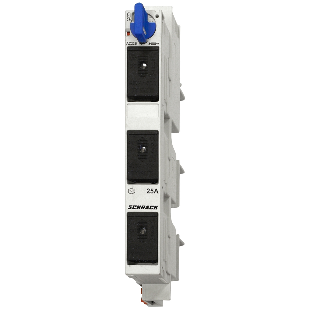 Separator vertical portfuz. D02,TYTAN R, 3 poli, 25A complet