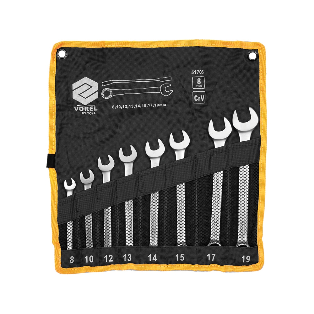 SET CHEI COMBINATE SATINATE, CR-V, 8 BUC
