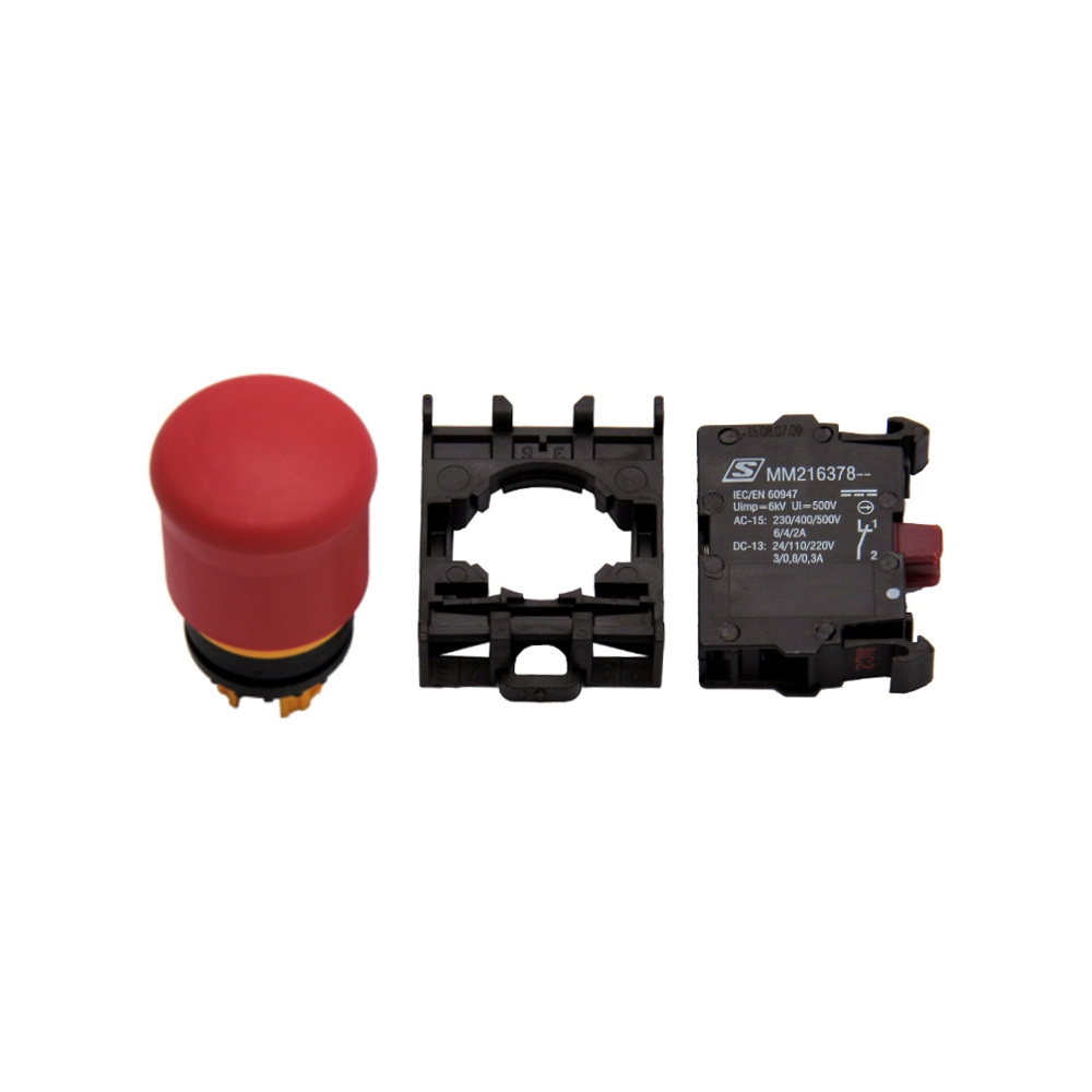 Set complet buton avarie cu un contact N&Icirc;
