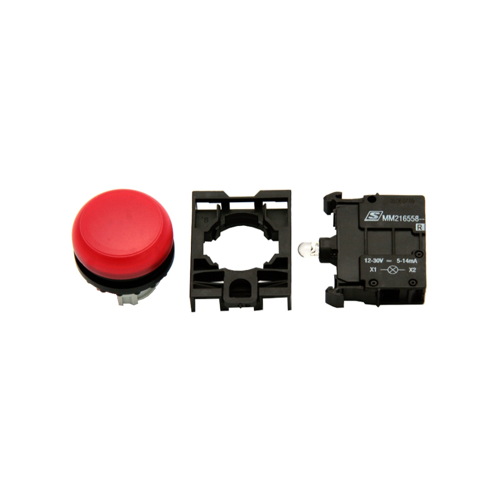 Set complet lampa semnalizare scund rosu 24V