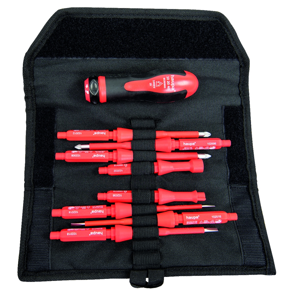 Set șurubelnițe izolate interschimbabile HAUPA &bdquo;Vario&ldquo; 1000 V- 9 piese
