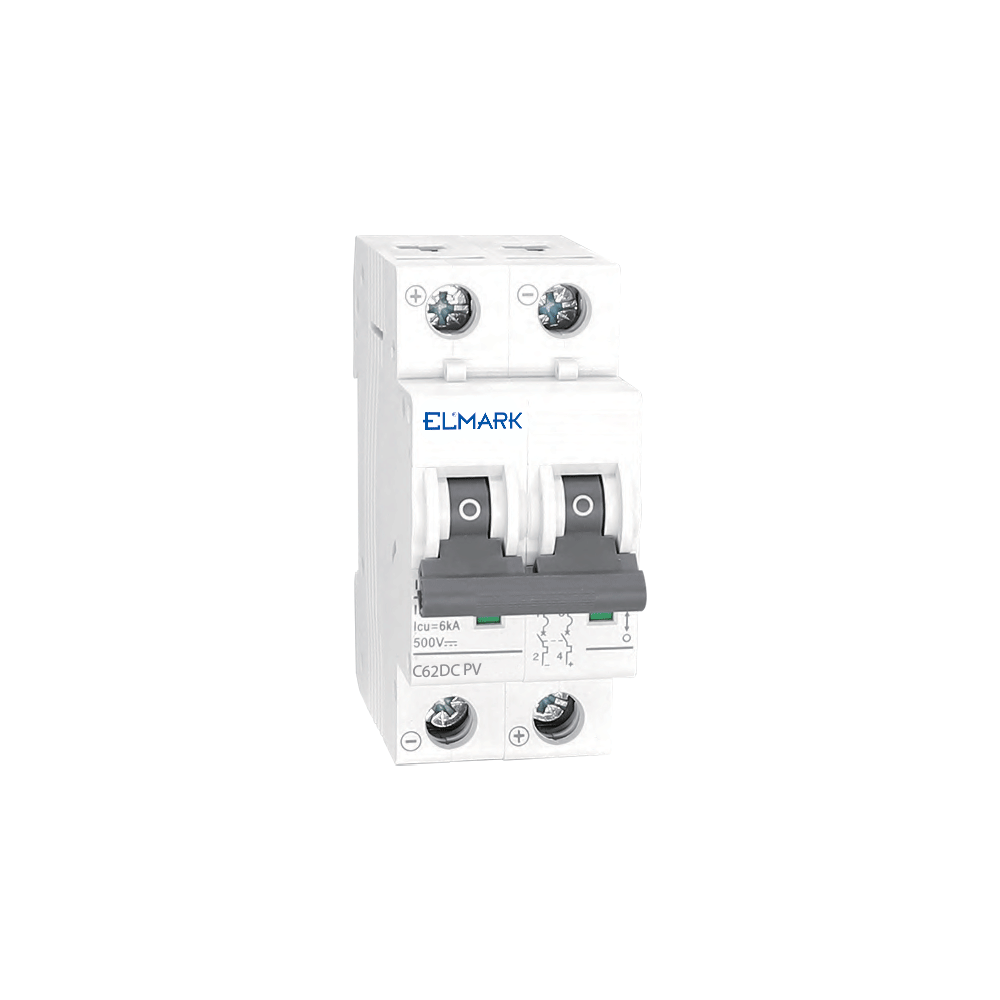 SIGURANTA MCB DC62 10A 2P 6KA 500V CURBA C PENTRU SISTEME PV