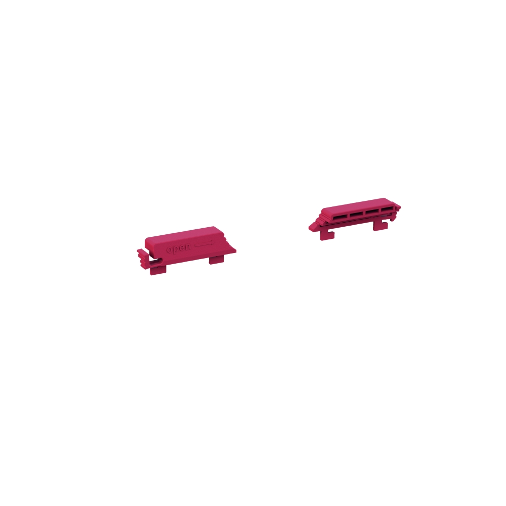Sistem de blocare rosu pt IEC C13 UA 12 buc