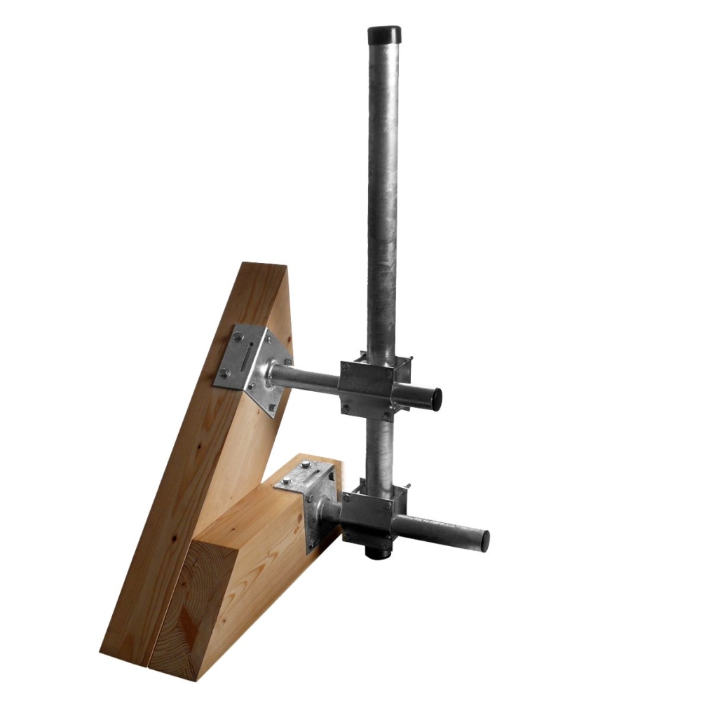 Sistem Fixare Verticală pe lemn pt. catarg D60mm,Ol