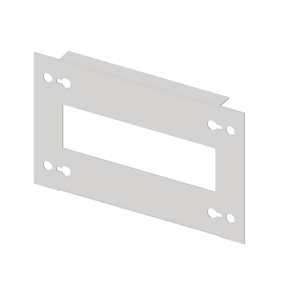 Slotted front plate 220mm G3 sheet steel, 8MW