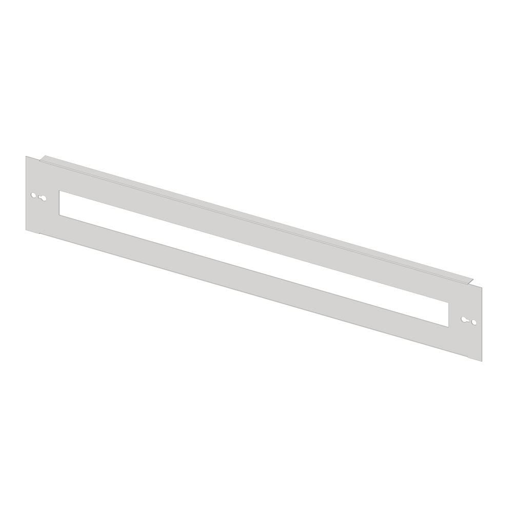 Slotted front Plate 848mm G3 sheet steel, 33MW for wide 5