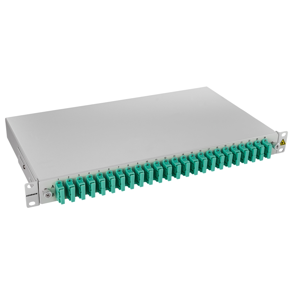 Splicebox FO, 48 Fibre, SC, 50/125&micro;m OM3, 19", 1U, Class C