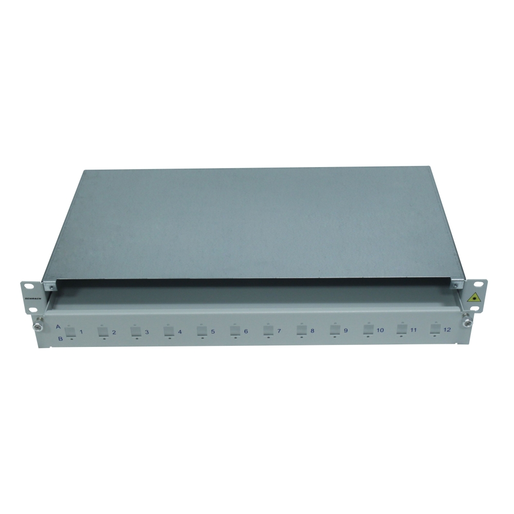 Splicebox gol pentru 12 cuple LC-duplex, 1UV, RAL7035