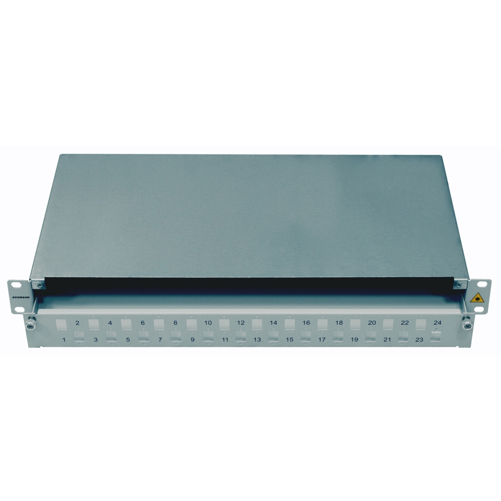 Splicebox gol pentru 24 cuple LC-duplex, 1UV, RAL7035