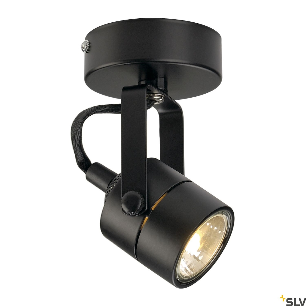 SPOT 79 GU10, negru, cu capac