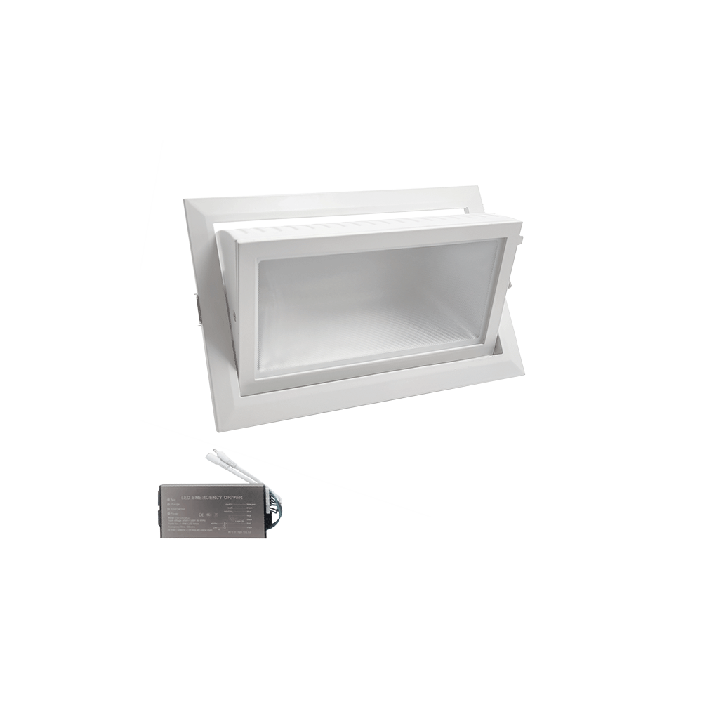 SPOT LED  EL-6705 40W 3000K INCASTRAT, ALB + KIT EMERGENTA