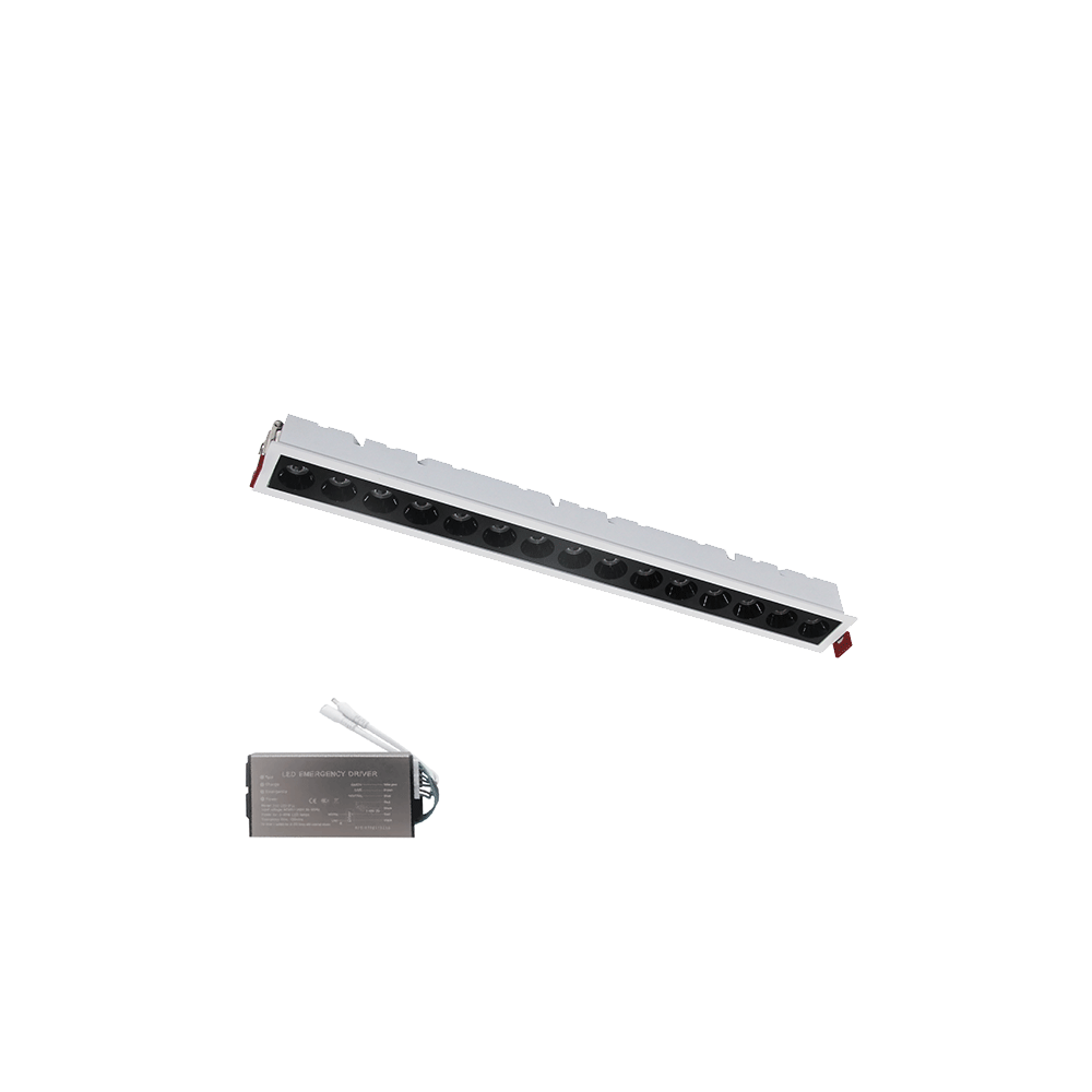 SPOT LINEAR INCASTRAT EL-05 20W 4000K, ALB &amp; NEGRU+KIT EMERGENTA