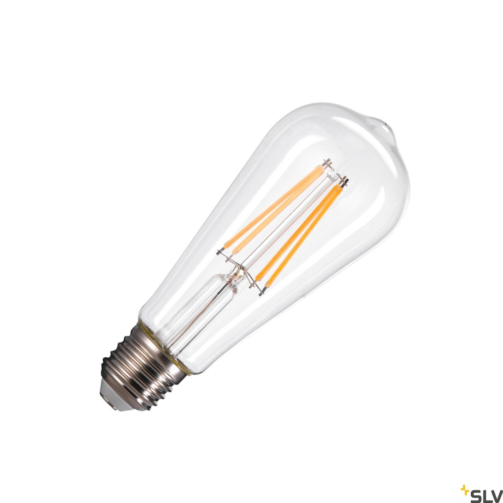 ST58 E27, LED lamp transparent 7,5W 2700K CRI90 320&deg;
