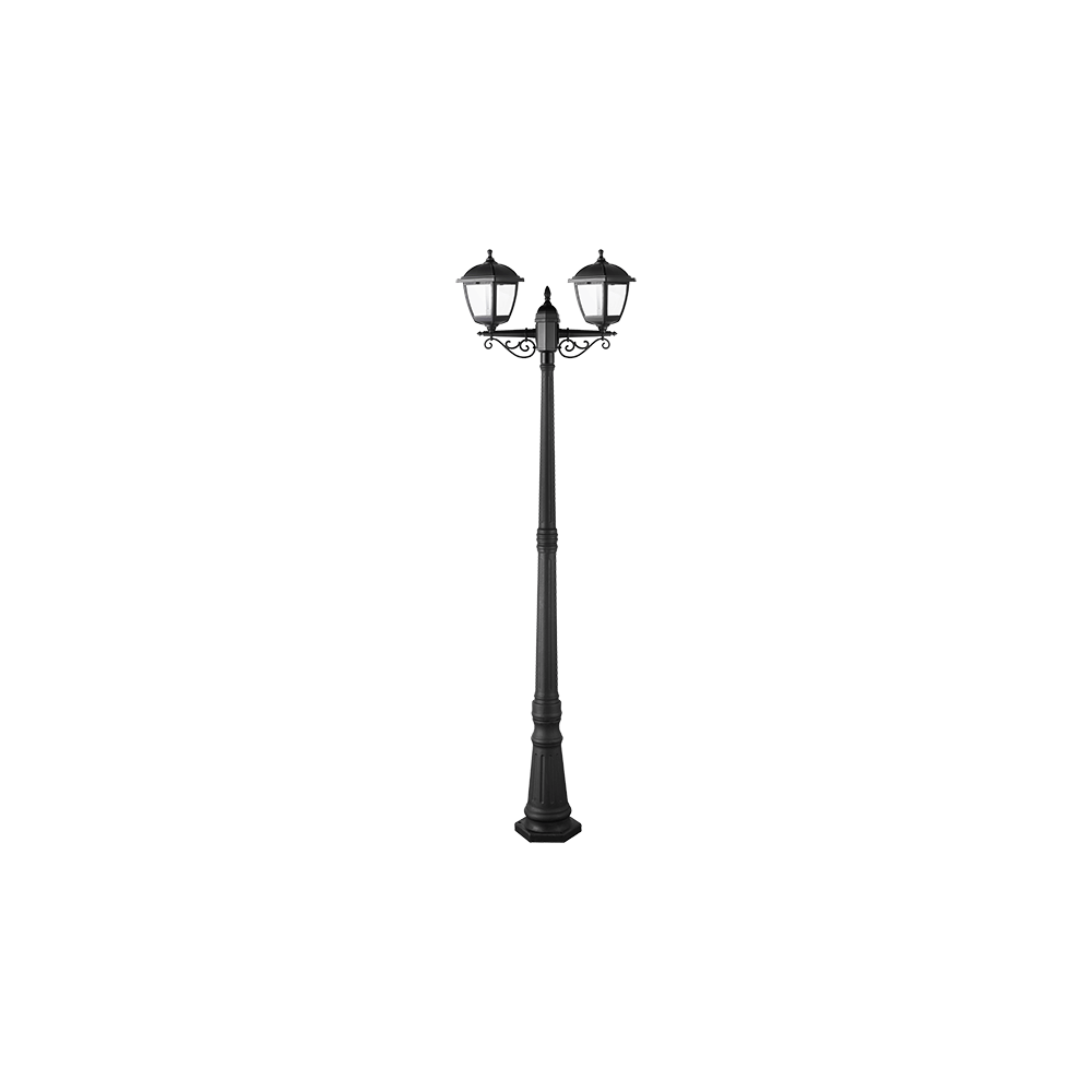 STALP DE ILUMINAT PAUL 2XE27 NEGRU H2174 IP44