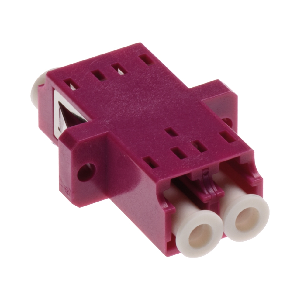 Standard LC-Duplex Coupling MM Polymer case Violett