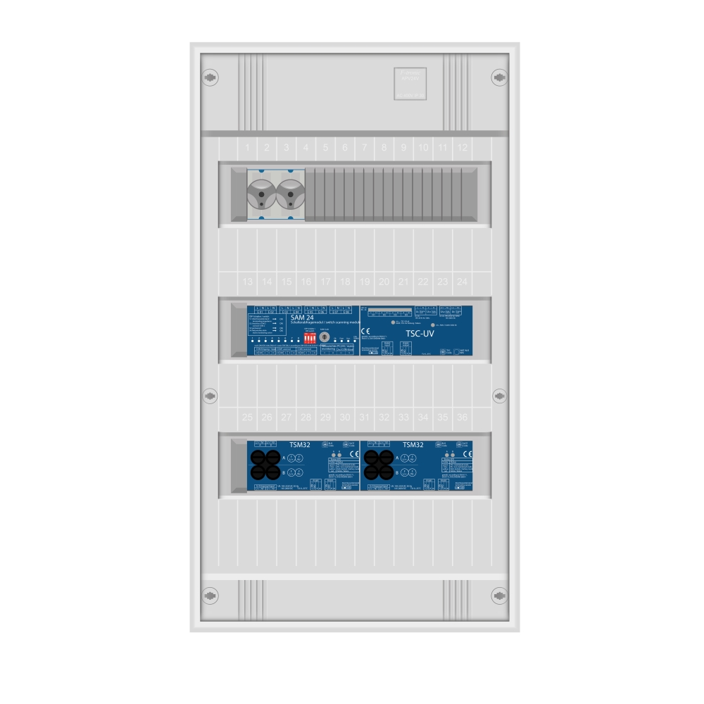 Subdistribution ptr.Maxi- and MultiControl, 4 circuits