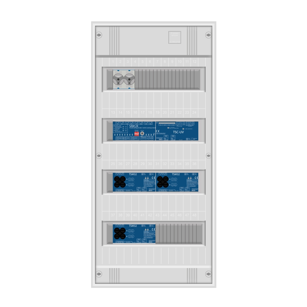 Subdistribution ptr.Maxi- and MultiControl, 6 circuits