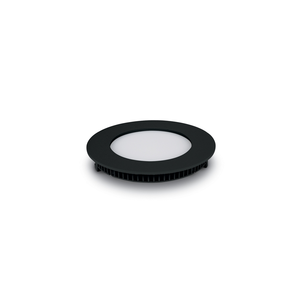Sutil Round2 LED 8W, 3000K, 480lm, 120&deg;, IP40, negru